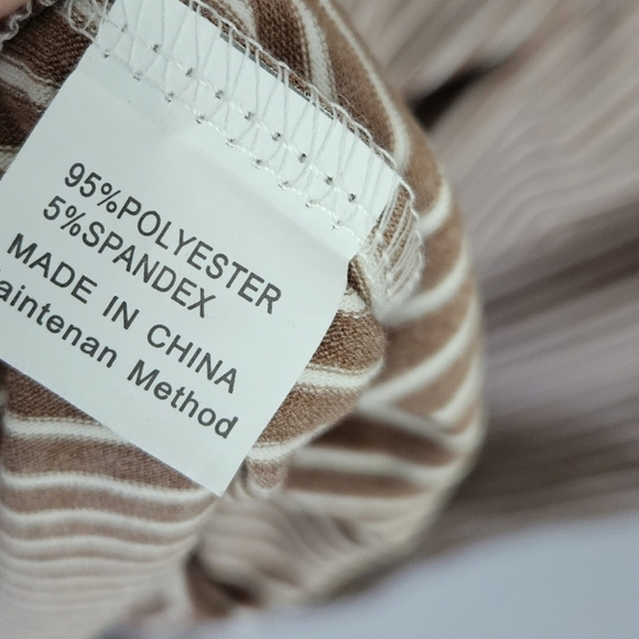 Merokeety tan stripe dress - Picture 3 of 5